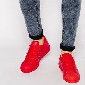 New ADIDAS SUPERSTAR SUPERCOLOR Red shoes